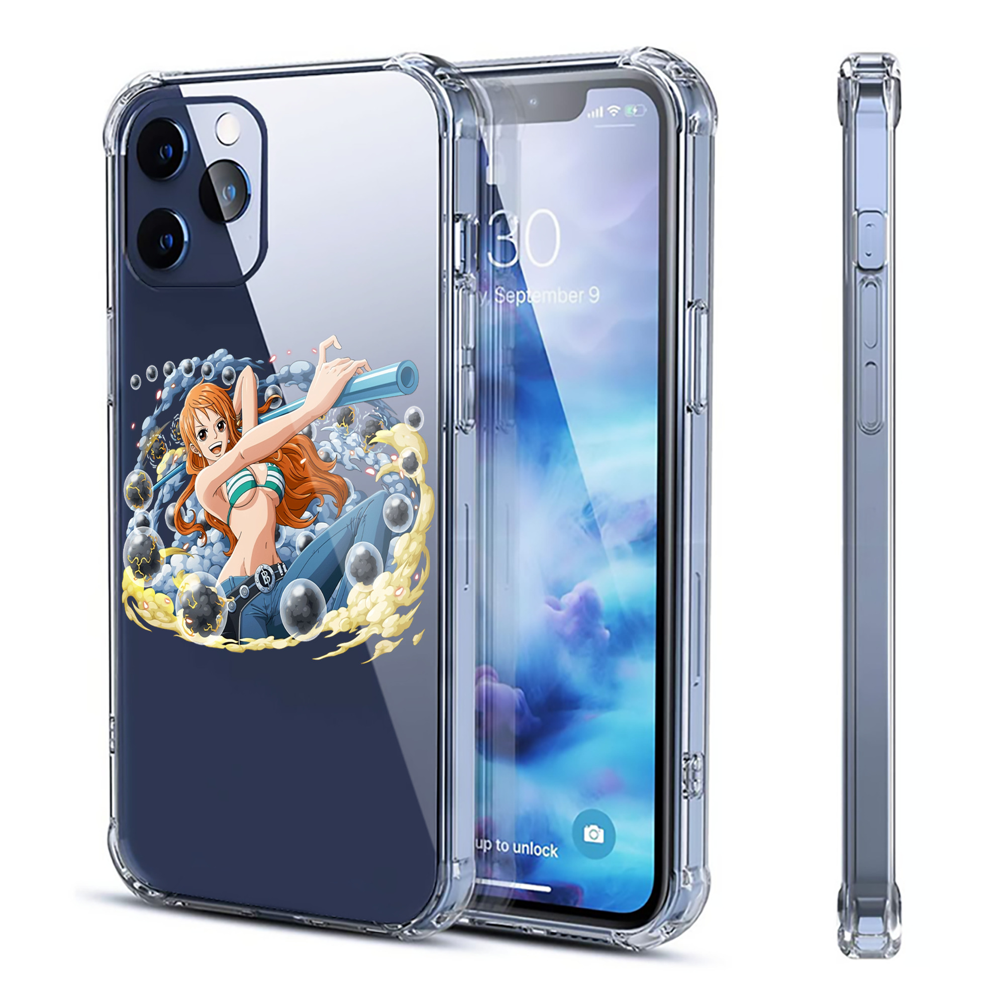 （画像用） ワンピース ナミ ONE PIECE Nami 【iPhone 12シリーズ対応】透明スマホケース（クリアソフトケース）